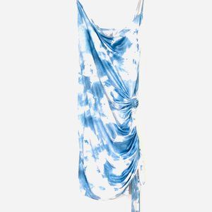 Blue & White Tye-Dye Dress
